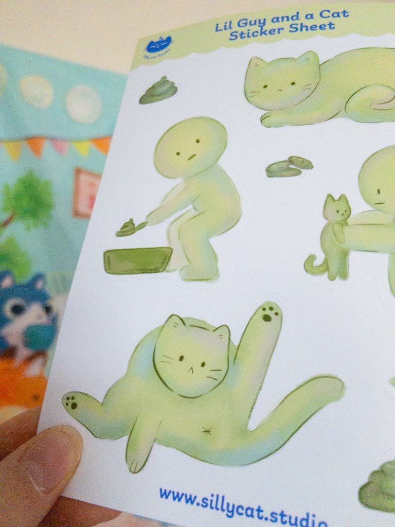 Cat Smiski Vinyl Sticker Sheet