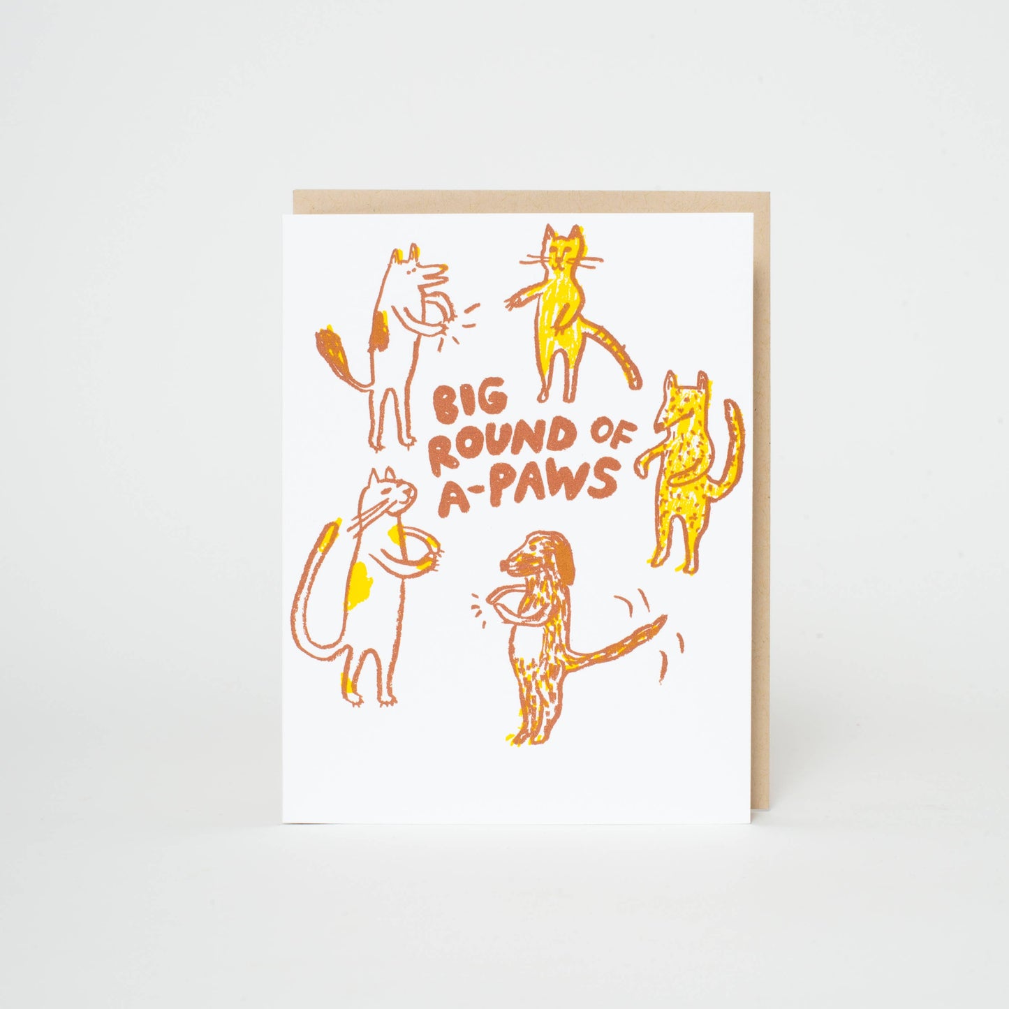 Punny Congrats Animals Letterpress Greeting Card