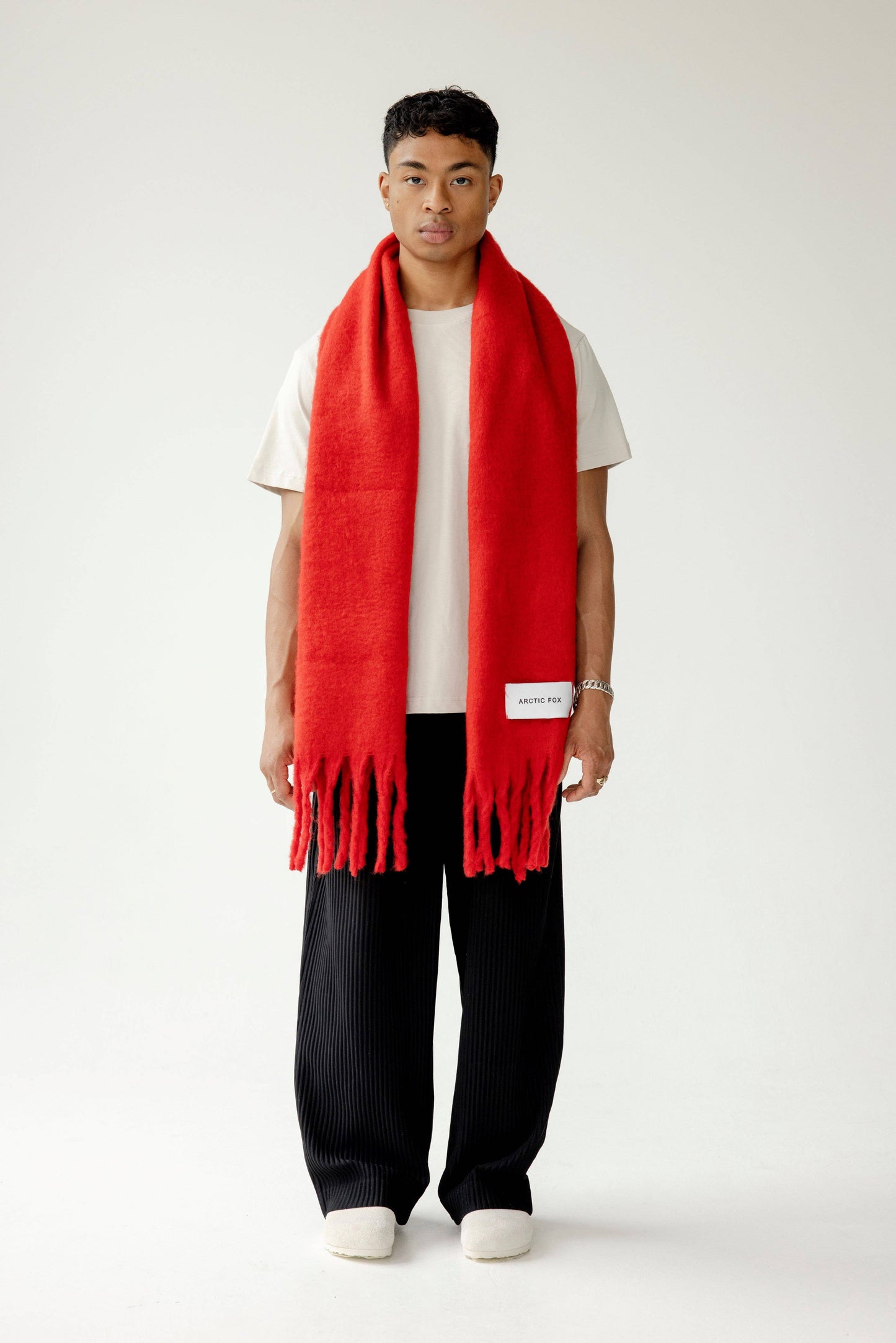 The Stockholm Scarf - 100% Recycled - Crimson Red - AW25