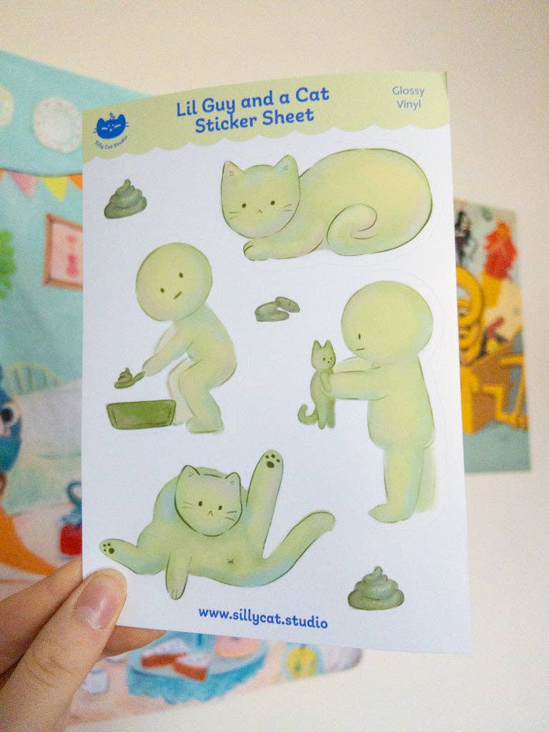 Cat Smiski Vinyl Sticker Sheet