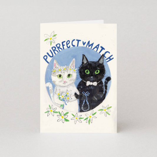 Perfect Match Wedding - Greetings Card by Moggshop