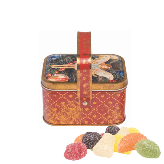 Flower Fairies - Christmas Tin Basket with Vegan Sweets