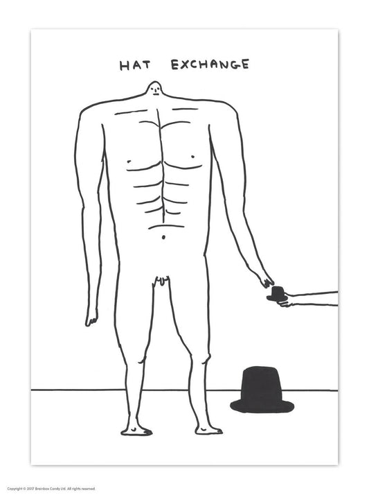 A6 Art Postcard By David Shrigley - Hat Exchange