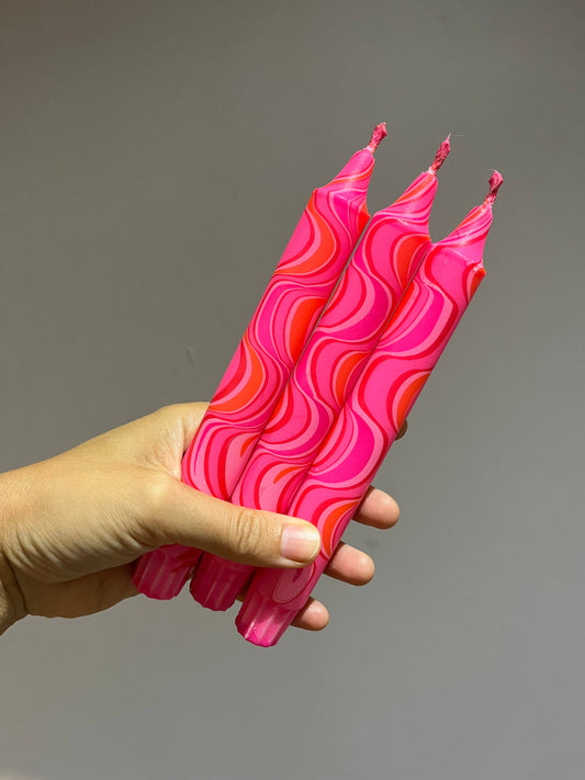 Magenta Pink Marble candle