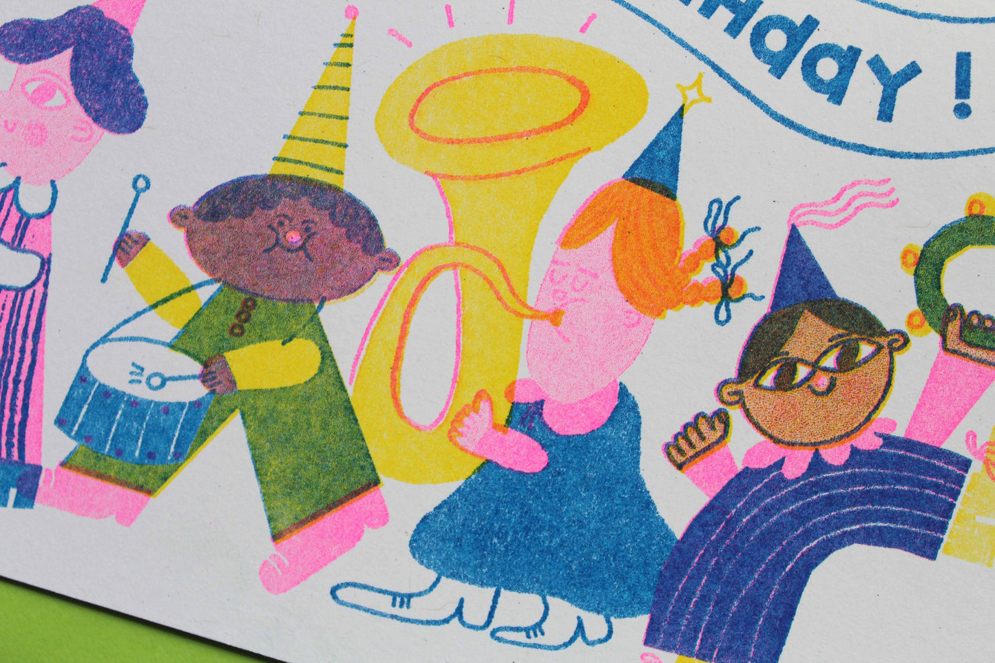 Birthday Parade - A6 Riso Greetings Card  