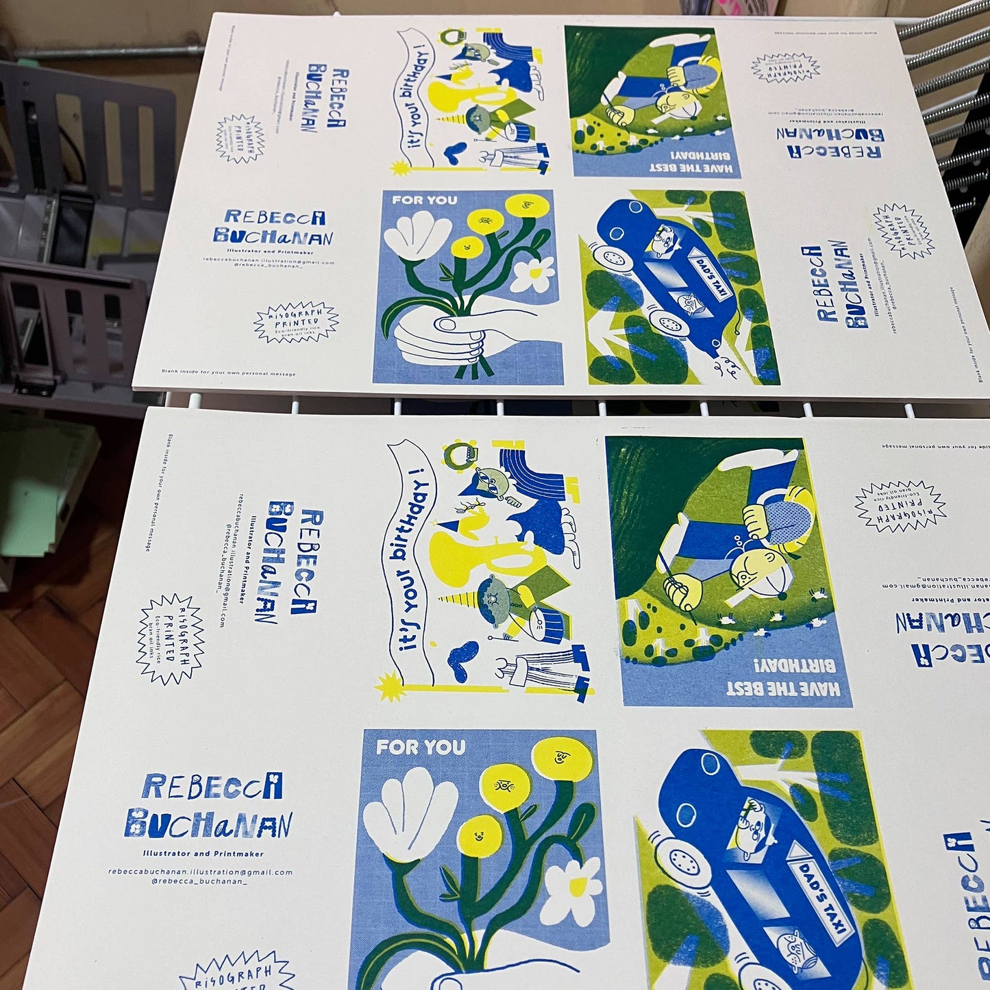 Birthday Hike - A6 Riso Greetings Card 