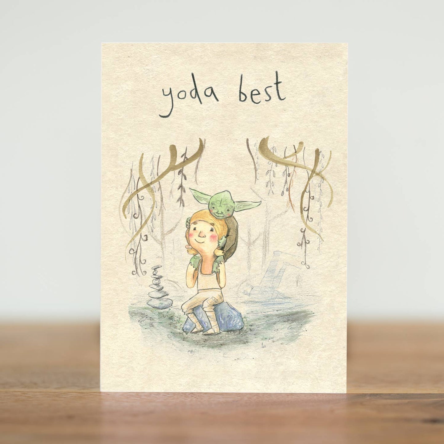 Yoda Best - cute Star Wars Fathers day - birthday Card: Bio cello
