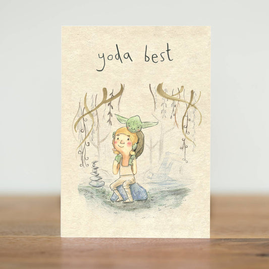 Yoda Best - cute Star Wars Fathers day - birthday Card: Bio cello
