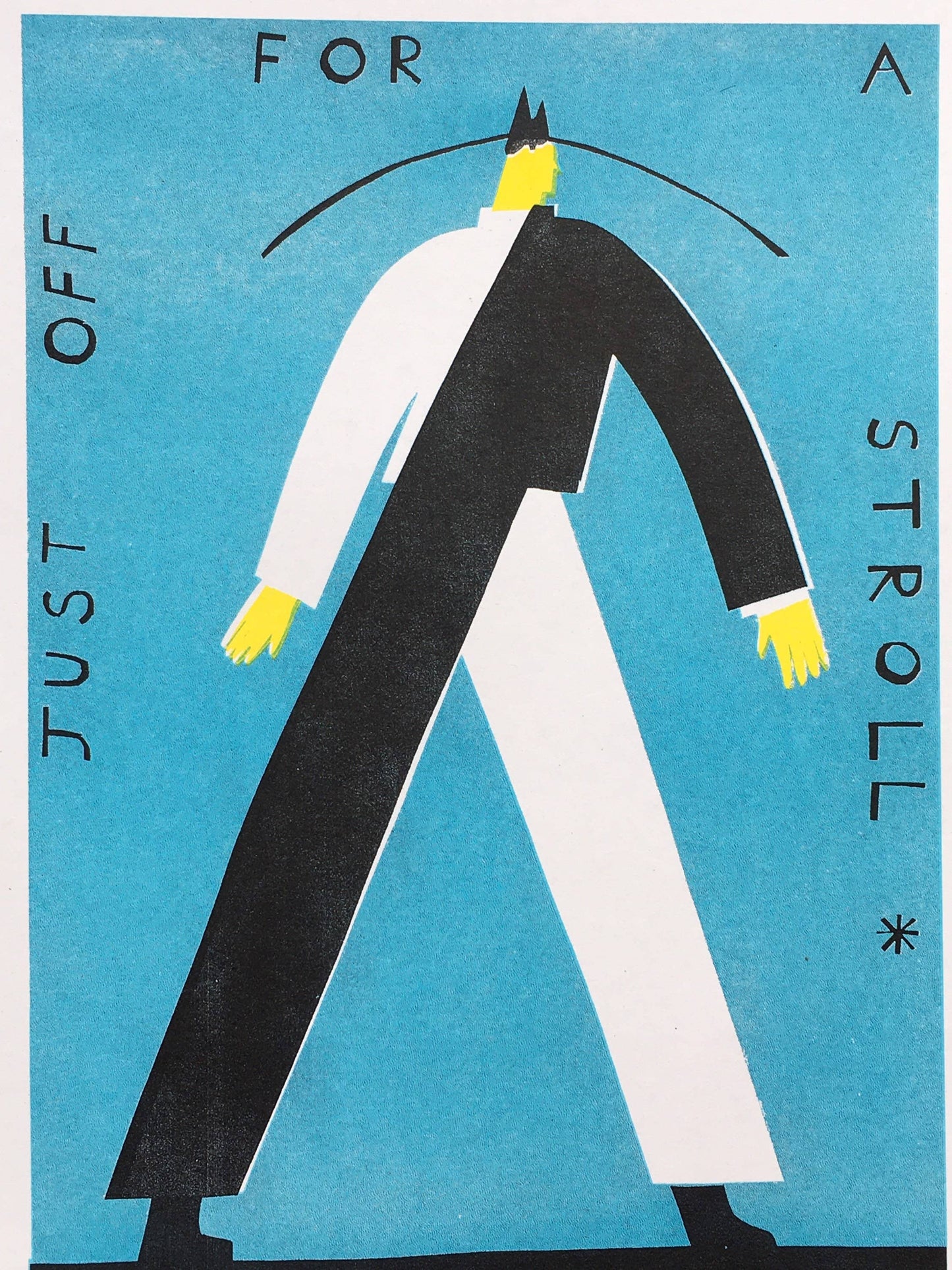 Just off For a Stroll riso print (A4)