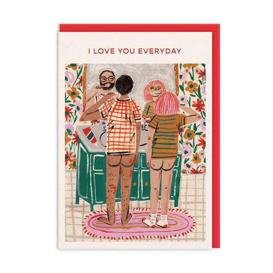 Bathroom Couple Love Card