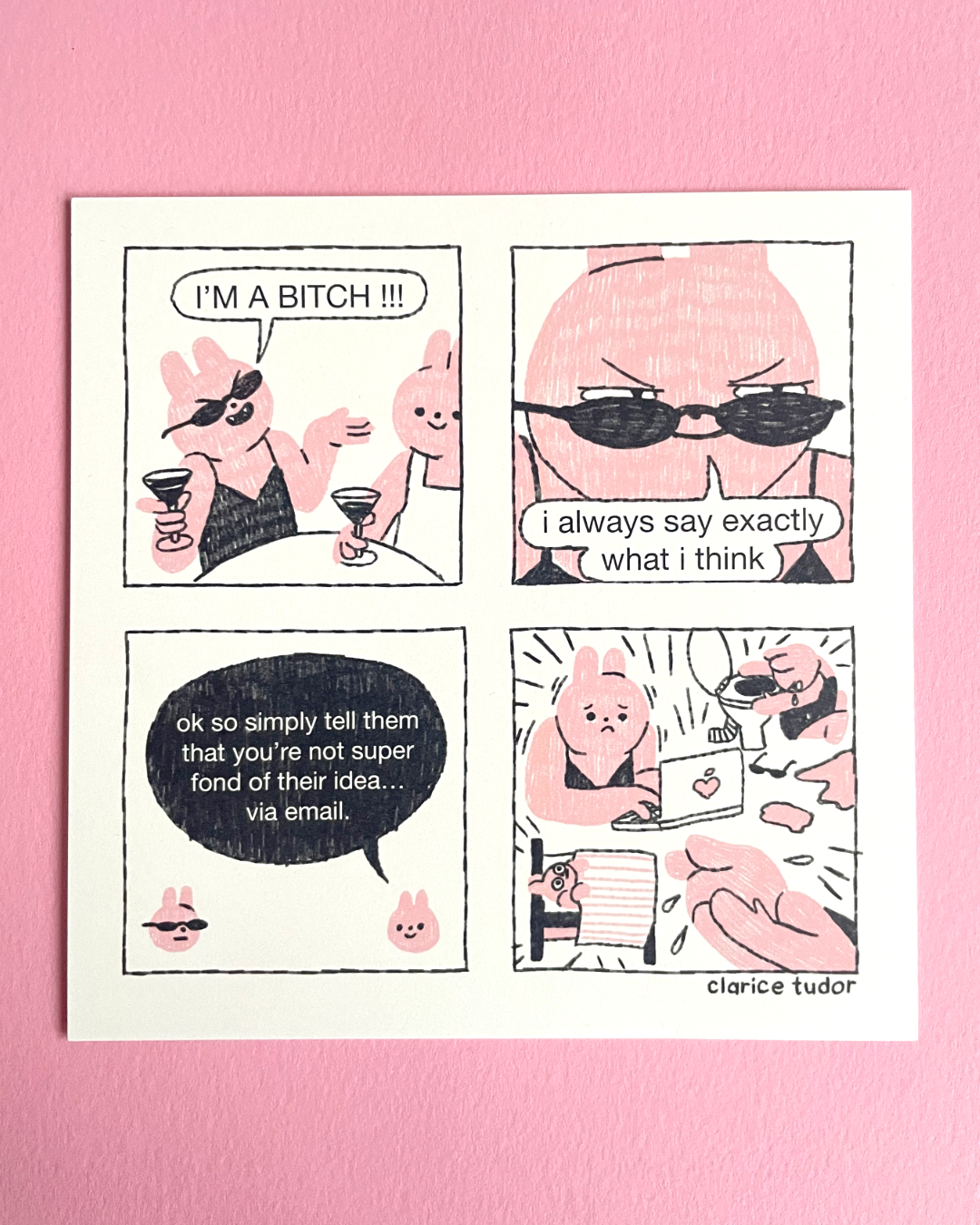 I'm a Bitch Postcard Print