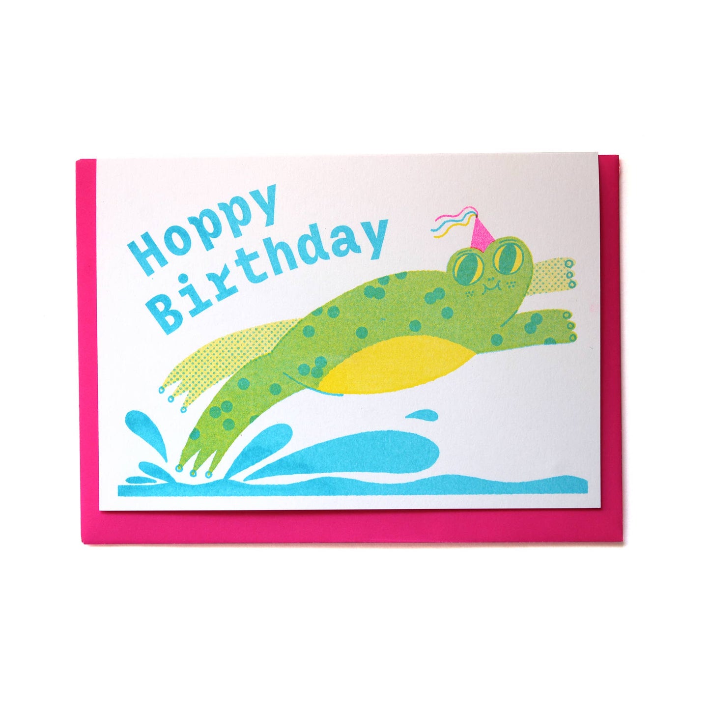 Hoppy birthday - A6 Riso Greetings Card
