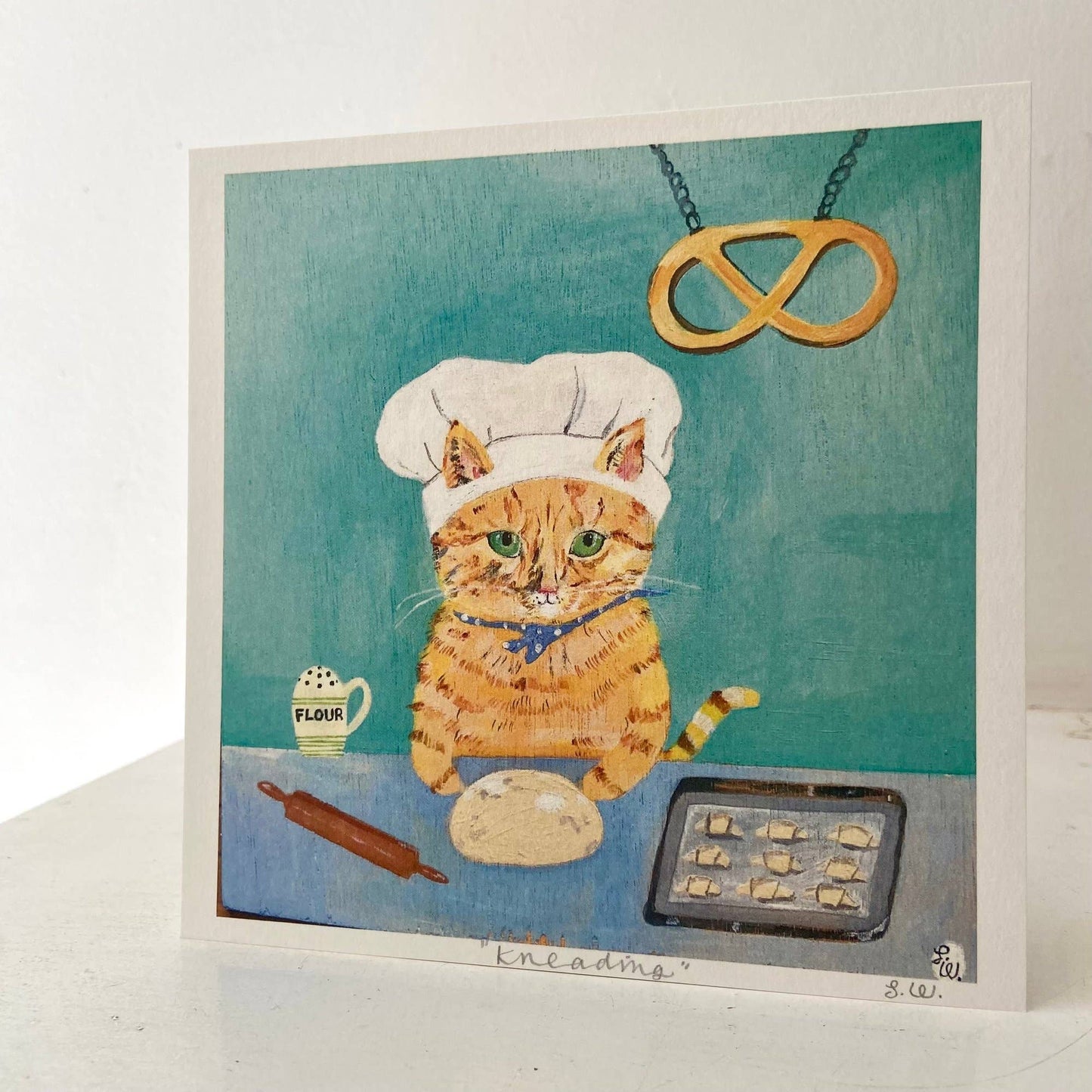Small square art print -kneading