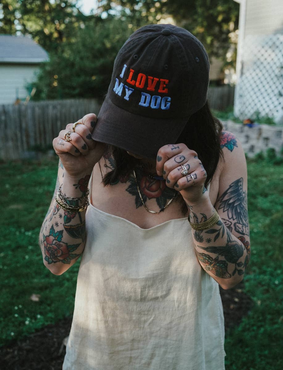 I Love my Dog Dad Hat
