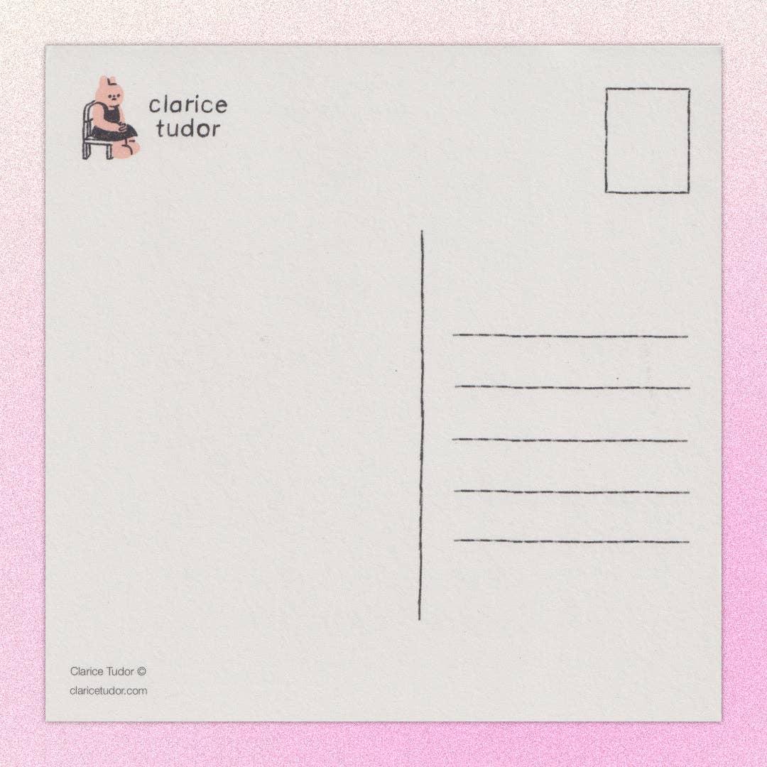 Banana Phone Square Postcard Print