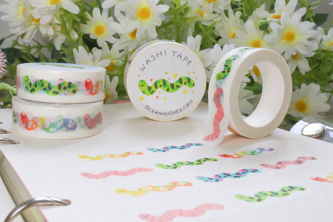 Worm Friends Washi Tape
