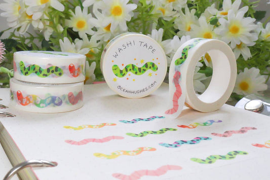Worm Friends Washi Tape