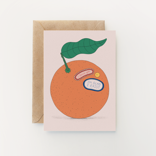 'The Orange' Greetings Card