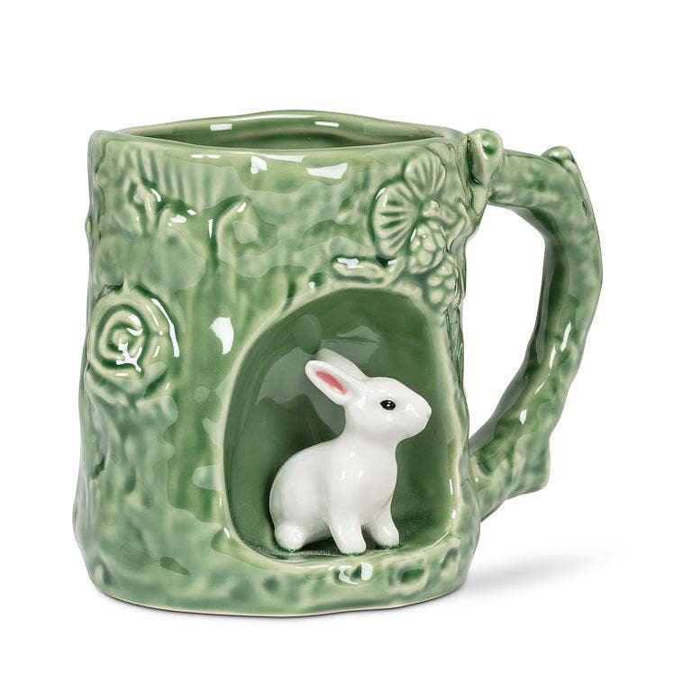 Tree Look Mug with Bunny Rabbit (12oz)