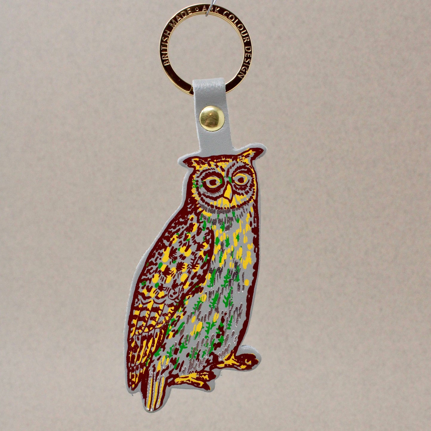 Nocturnal Owl Key Fob: Burnt Orange