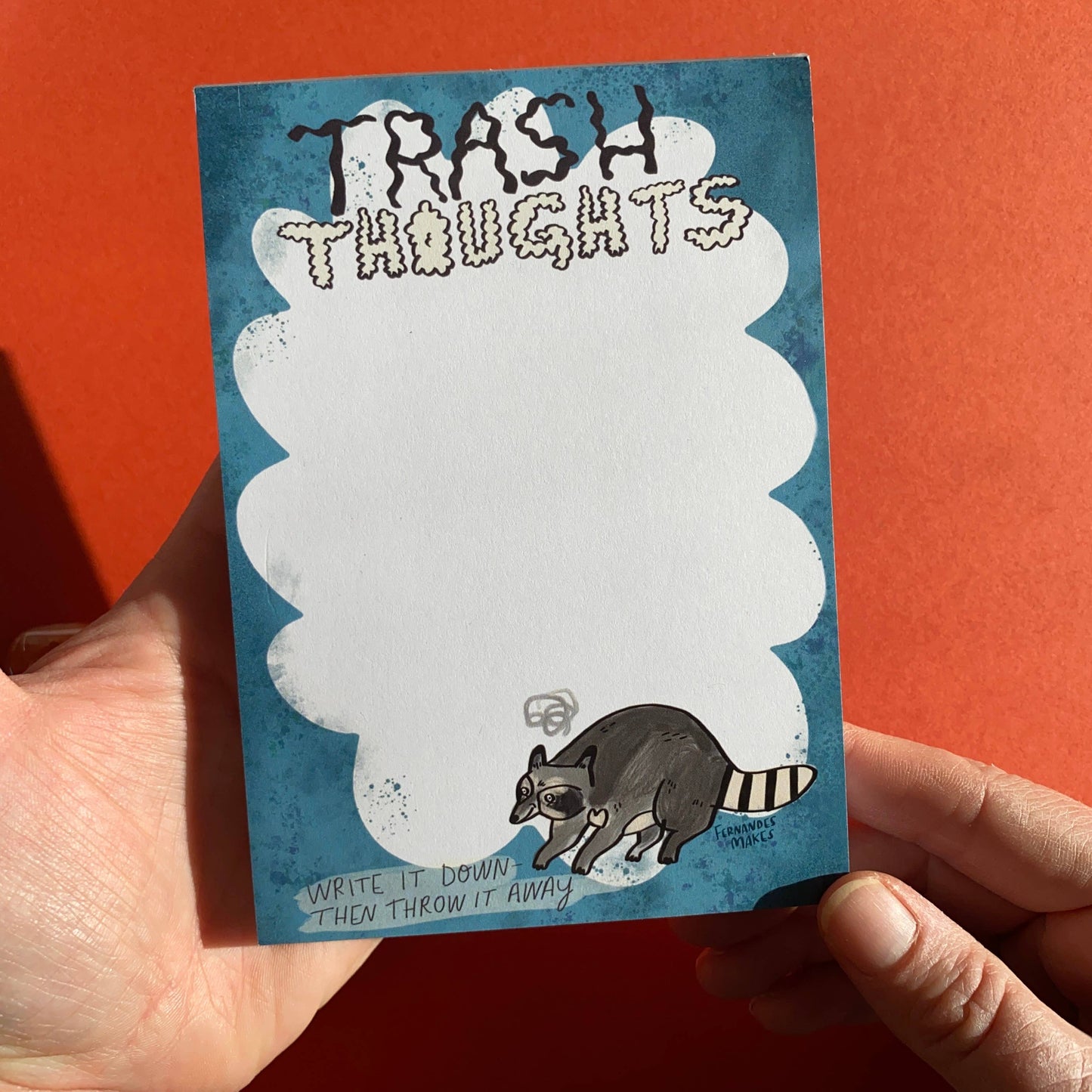 Trash Thoughts Raccoon A6 Jotter / Notepad / Pad