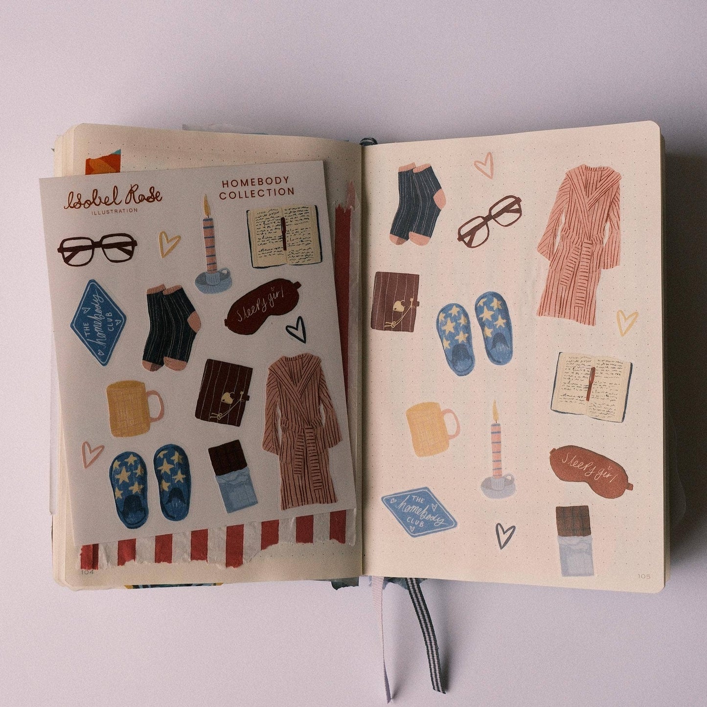 Homebody Illustrated Vinyl Sticker Sheet