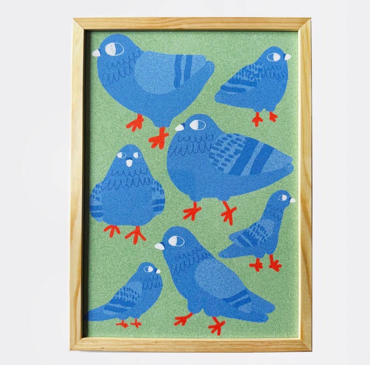 A4 City Pigeons Art Print - Portrait