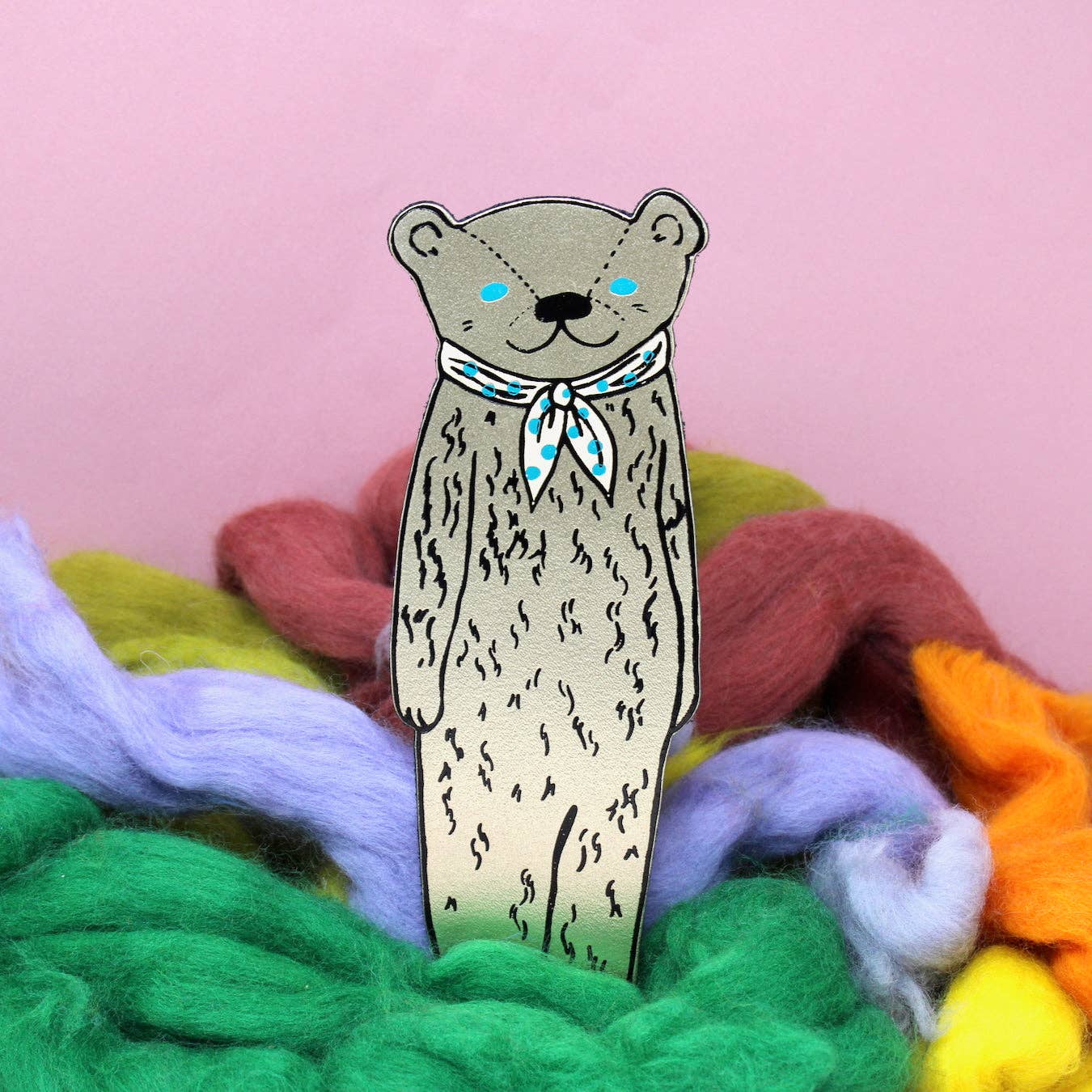 Bear Bookmark: Heritage Blue