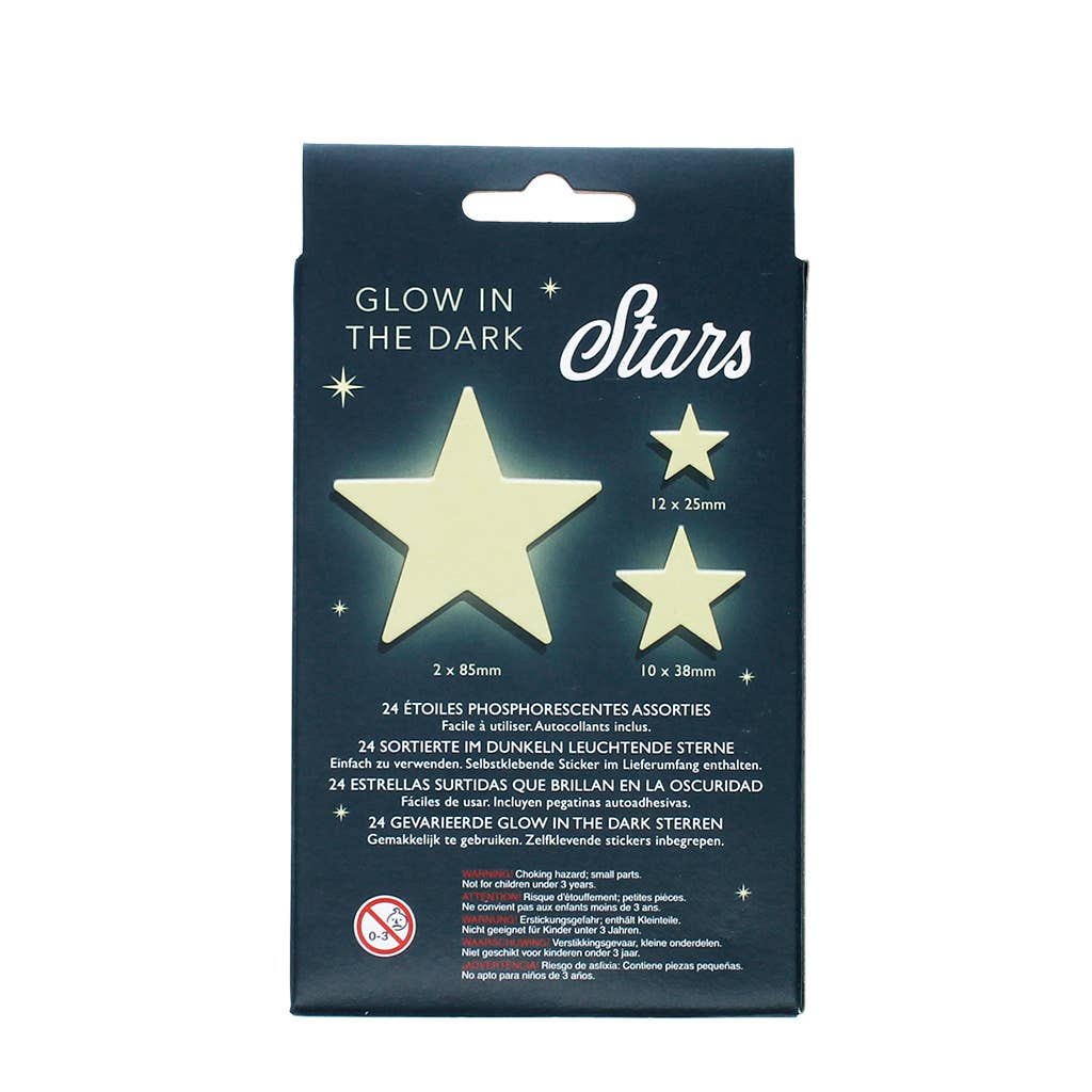 Glow in the dark stick-on shapes (box of 24) - Stars