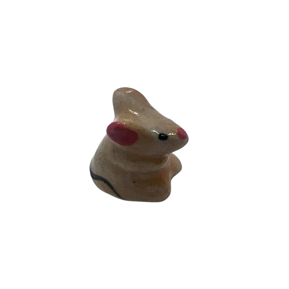 Mini Ceramic Figurines, Assorted Colour, Approx. 2cm: Mouse (#13)