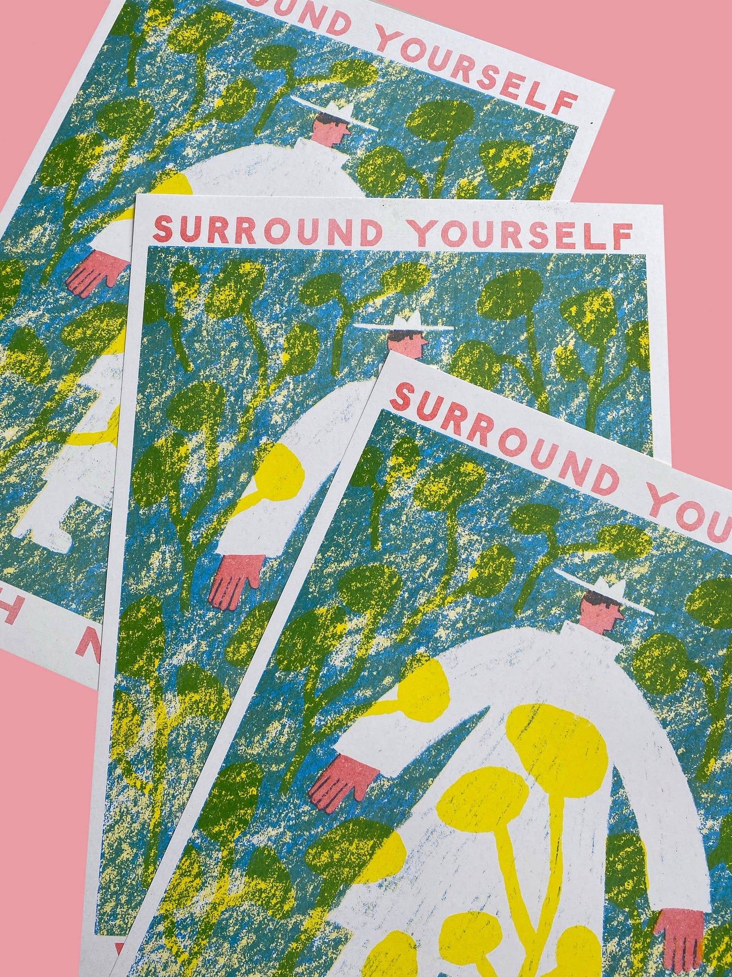 Surround Yourself With Nature riso print (A3)