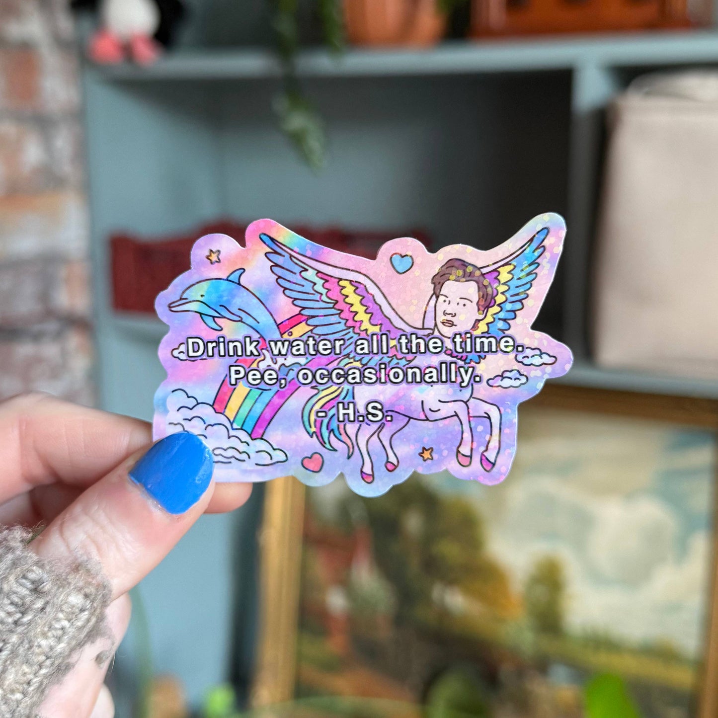 Drink Water Vinyl Sticker | Glossy Laptop Sticker