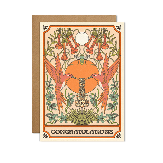Congratulations Hummingbird Card