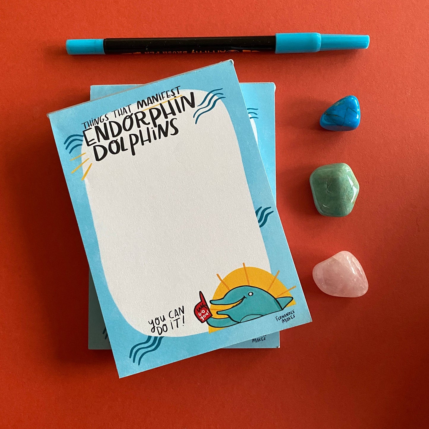 Things That Manifest Endorphin Dolphins A6 Jotter / Notepad