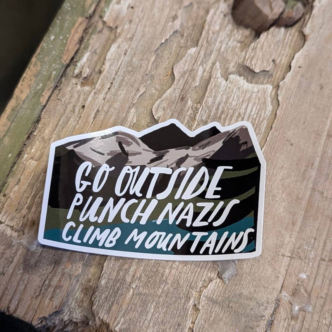 Climb mountains sticker 