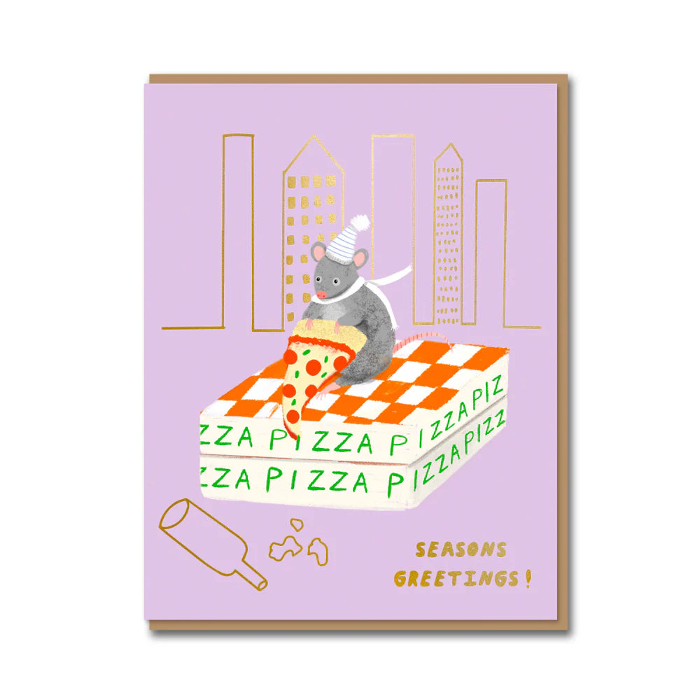 Pizza Rat Christmas Card