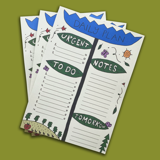 Flower Daily Planner Notepad (A6)