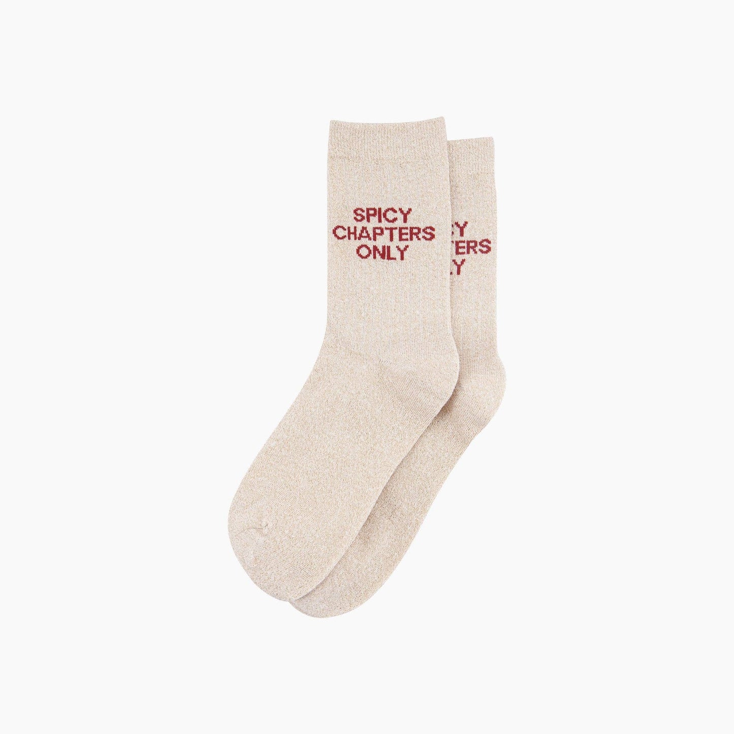 Spicy Chapters Combed Cotton Glitter Socks in Cream: UK 3-7