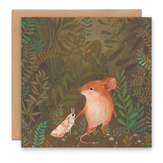 Mouse and moth card