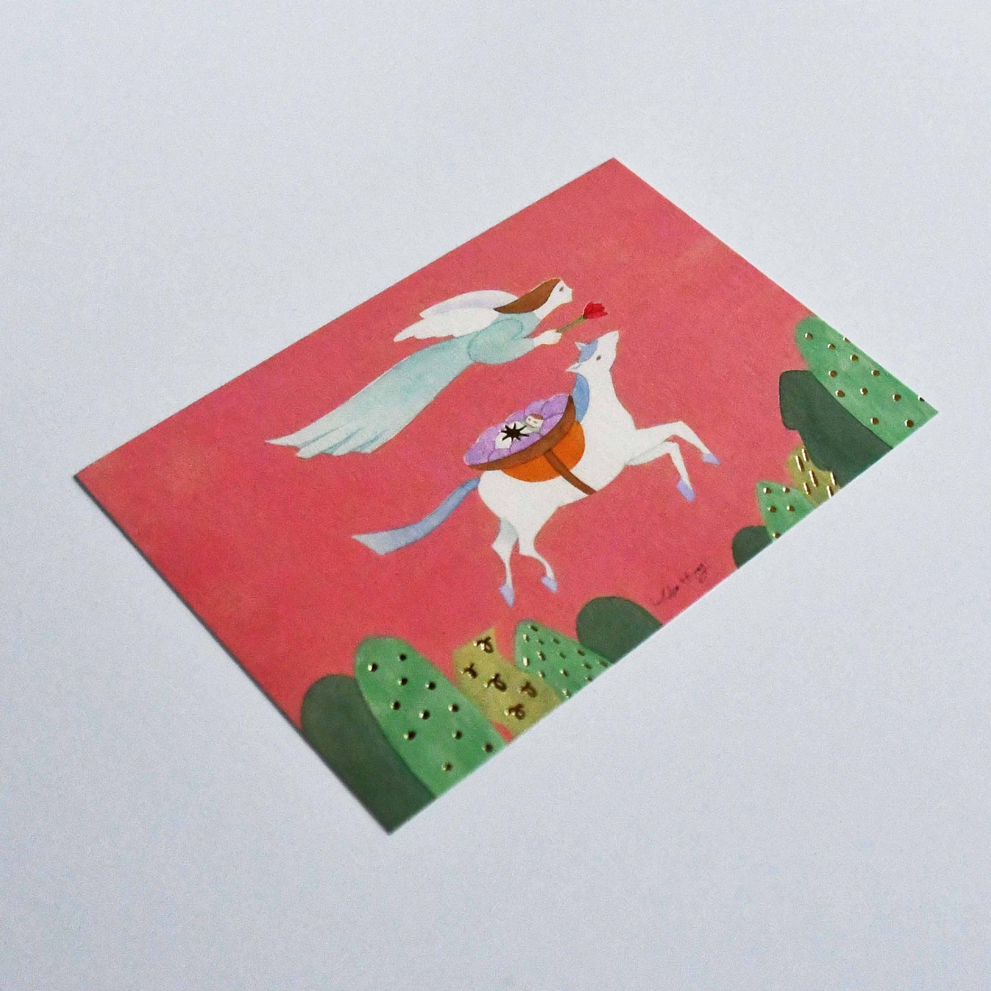 Yuka Hiragi Japanese illustrator Emboss Postcard - The day of birth