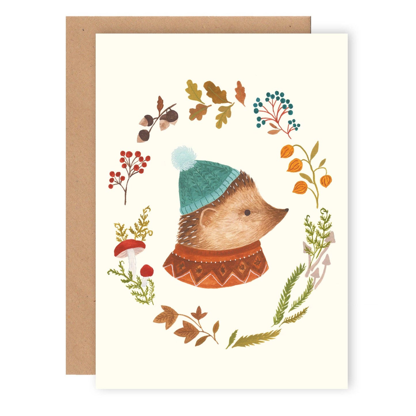Hedgehog portrait card