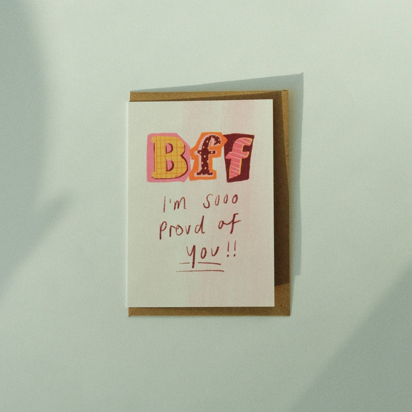 BFF I'm so Proud of you Illustrated Greetings Card