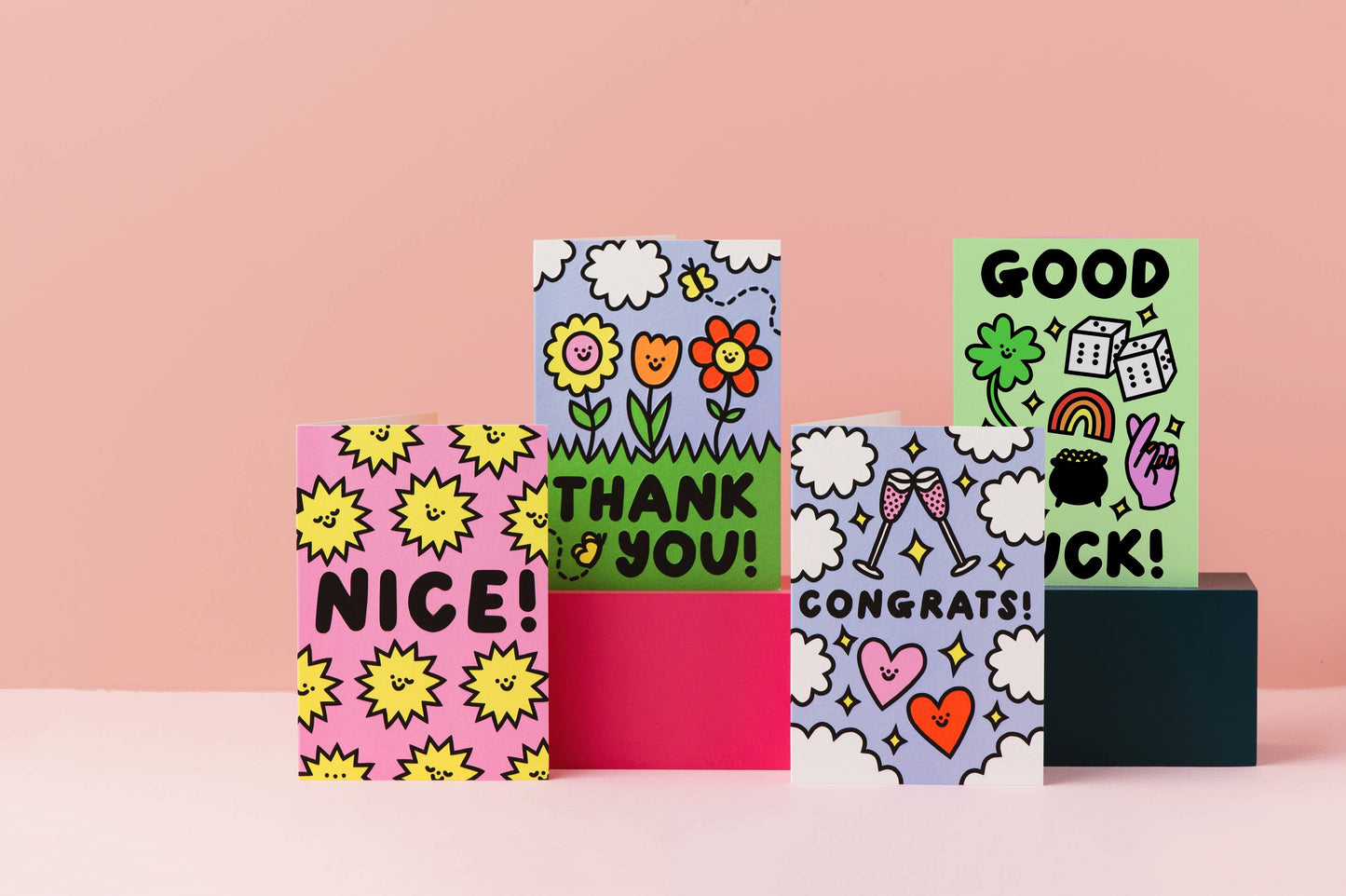 Thank You - Greeting Card - Cute - Thanks -  Flowers
