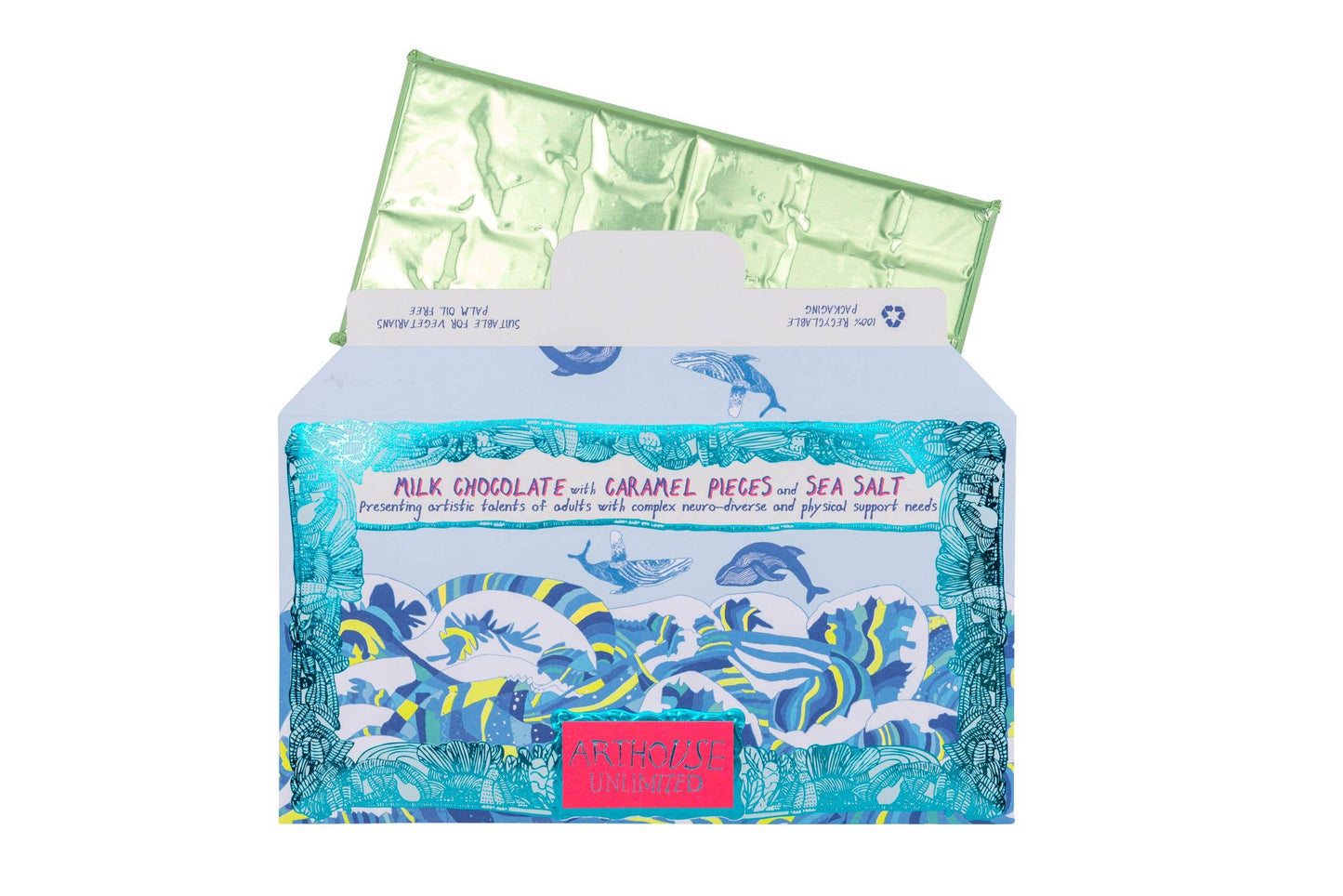 Swim with Whales, Milk Chocolate Bar With Caramel & Sea Salt