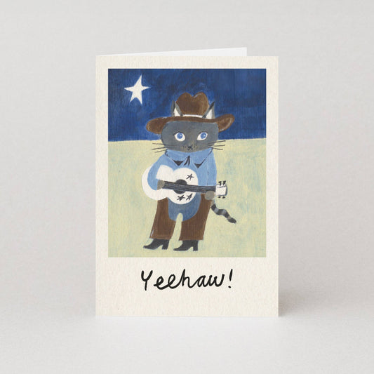 Yeehaw Card | Cowboy Card | Cat Card | Congratulations Card