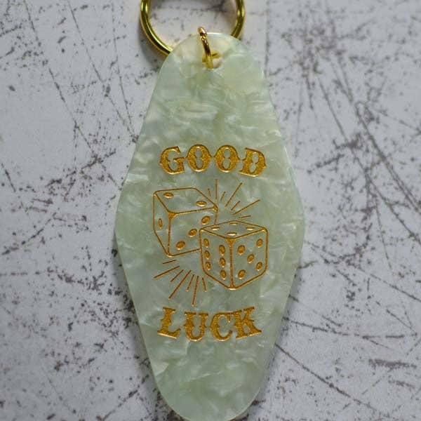 Good Luck Dice Motel Keychain