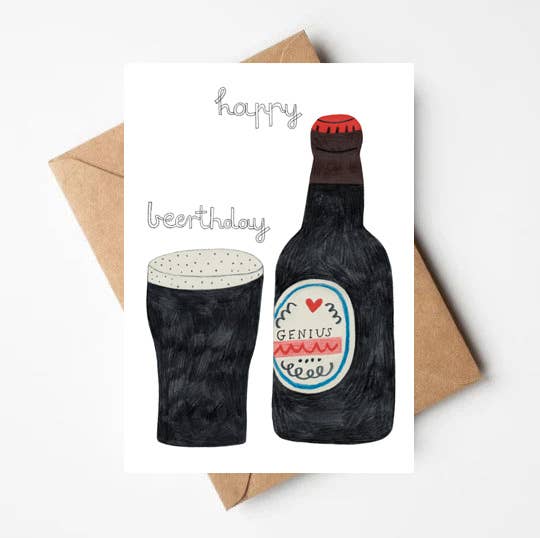 HAPPY BEERTHDAY card
