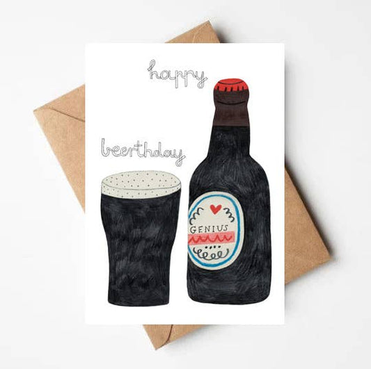 HAPPY BEERTHDAY card