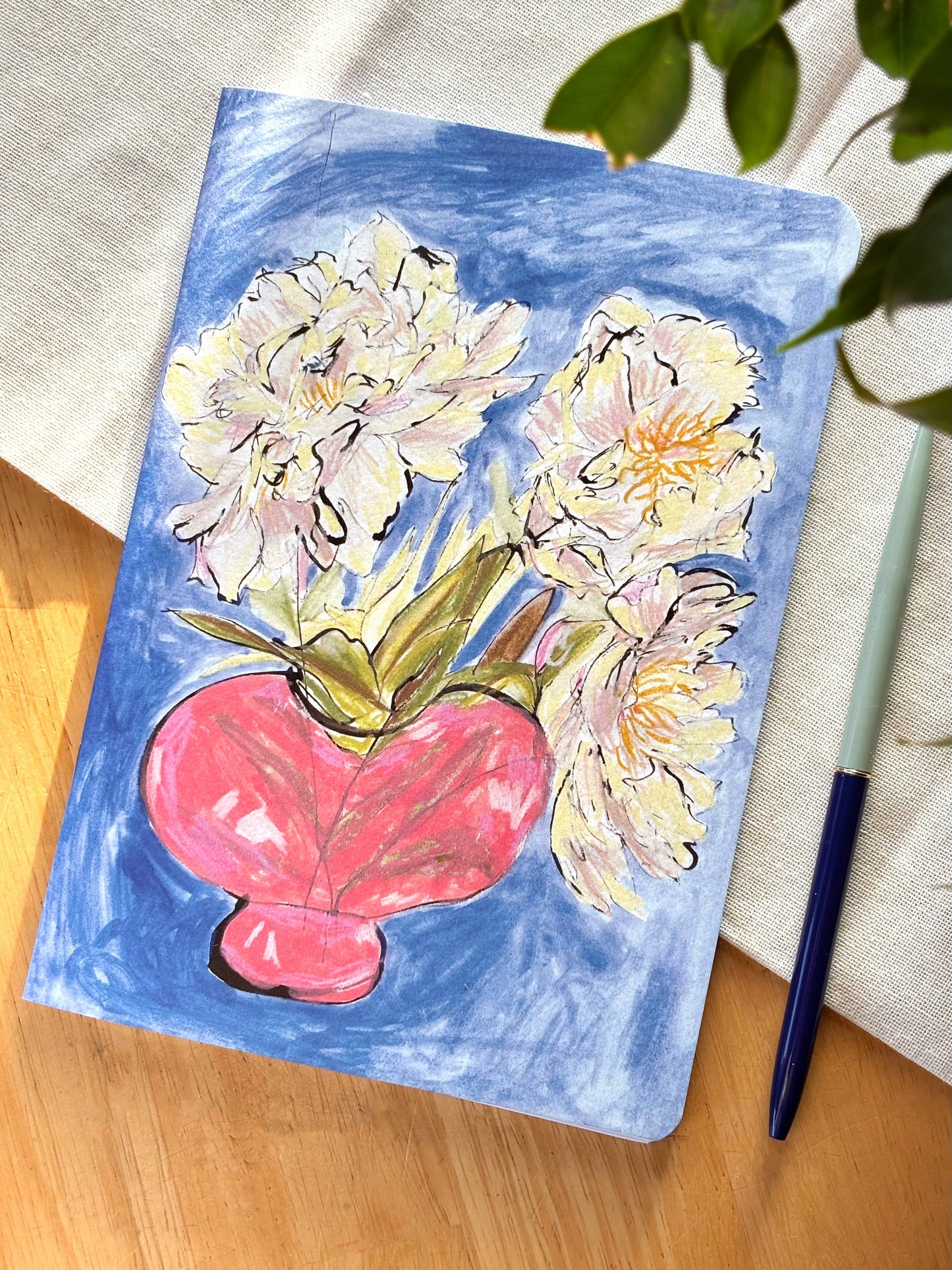 Peonies A5 Softcover Notebook