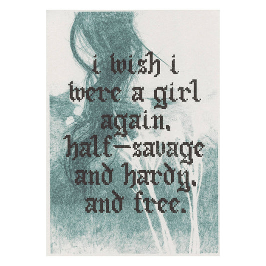 Wuthering Heights Quote A4 Risograph Print